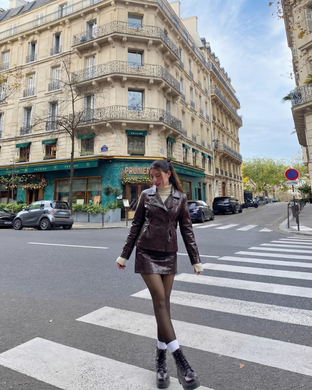 EDGY LEREN SET MET ROK