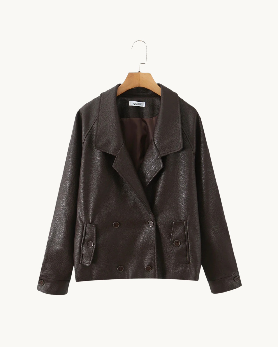 CHIQUE LEREN BLAZER JAS