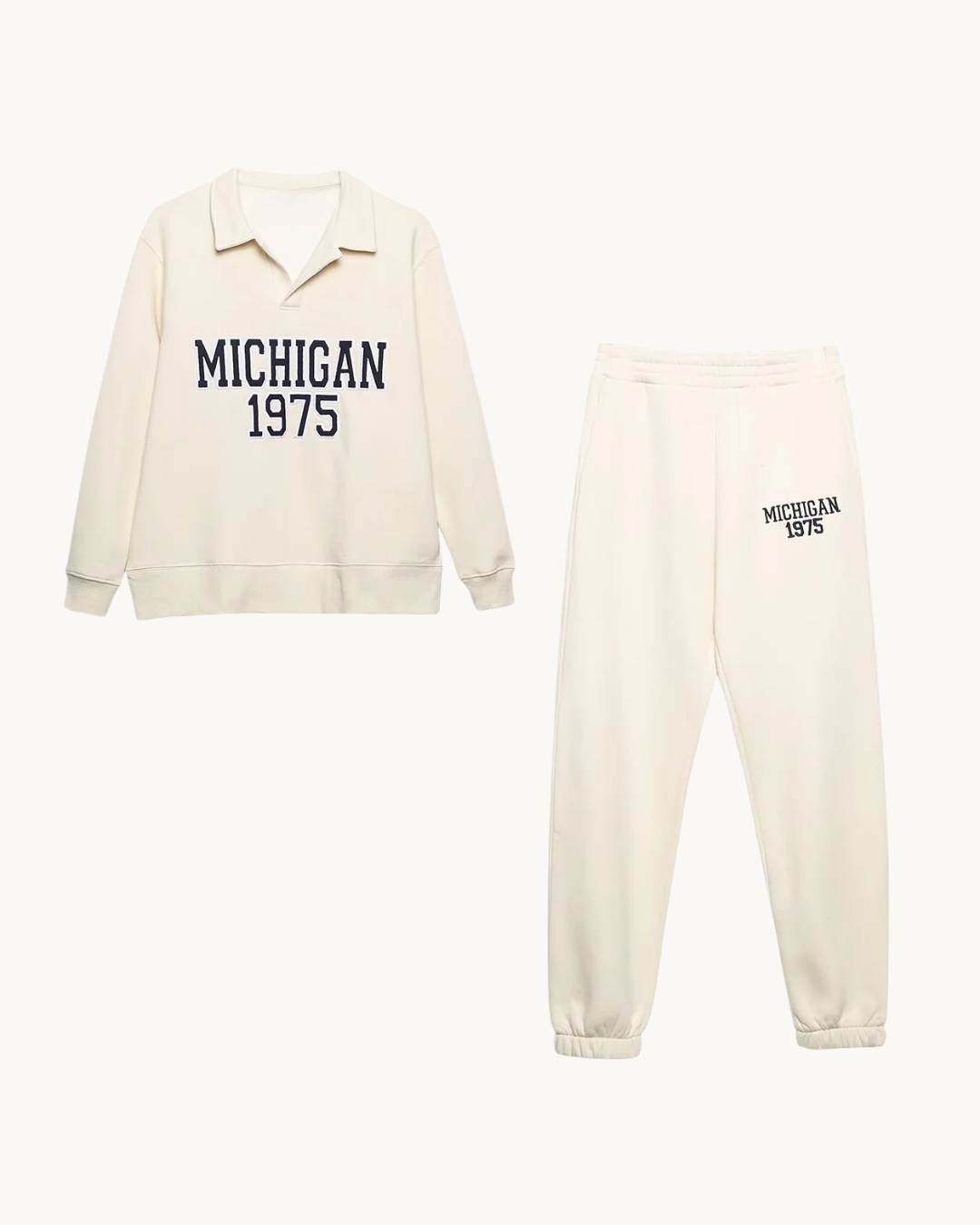 CASUAL SWEATER SET MET PRINT