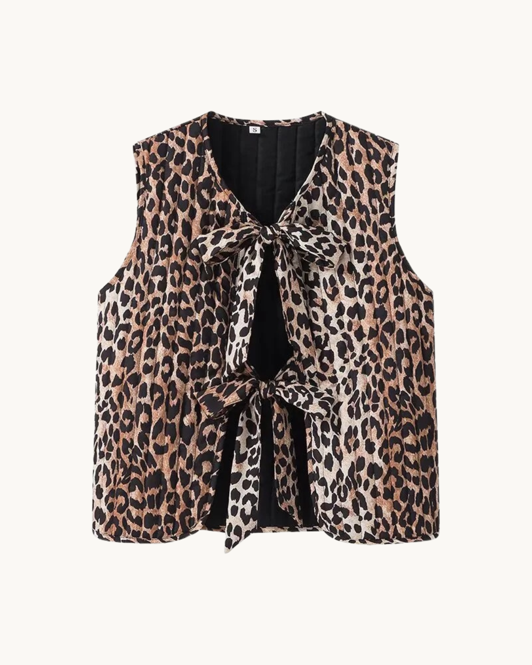 CHIQUE GILET MET STRIKKEN - LUIPAARD