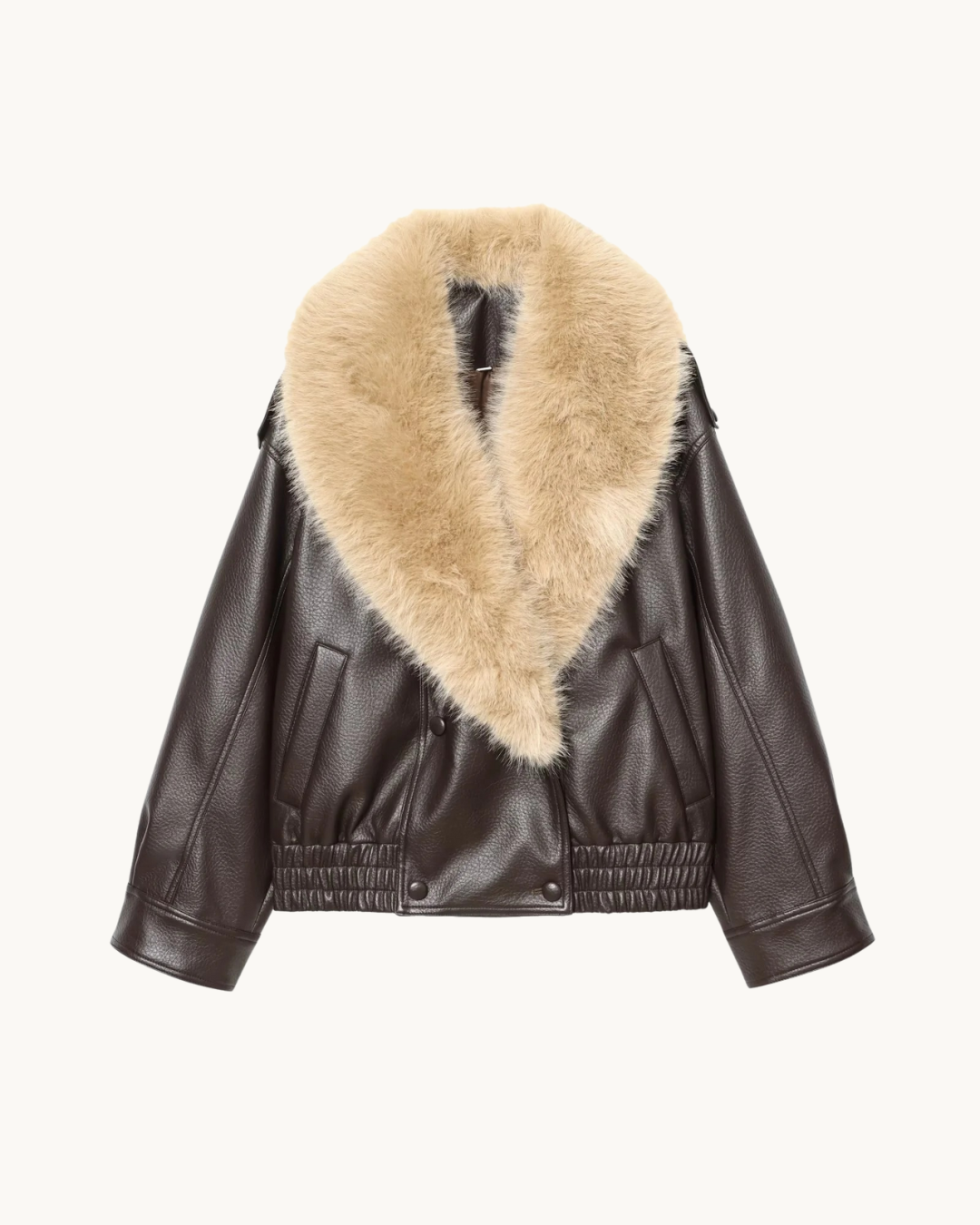 LUXE AVIATOR JACKET MET BONTKRAAG