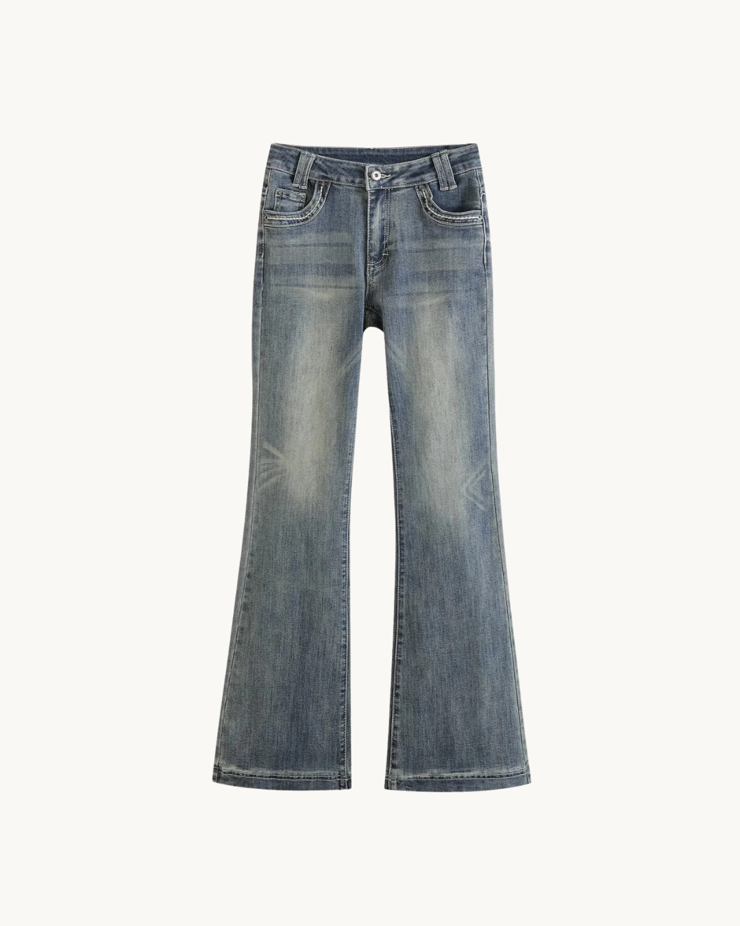 RETRO FLARED JEANS - LICHTBLAUW