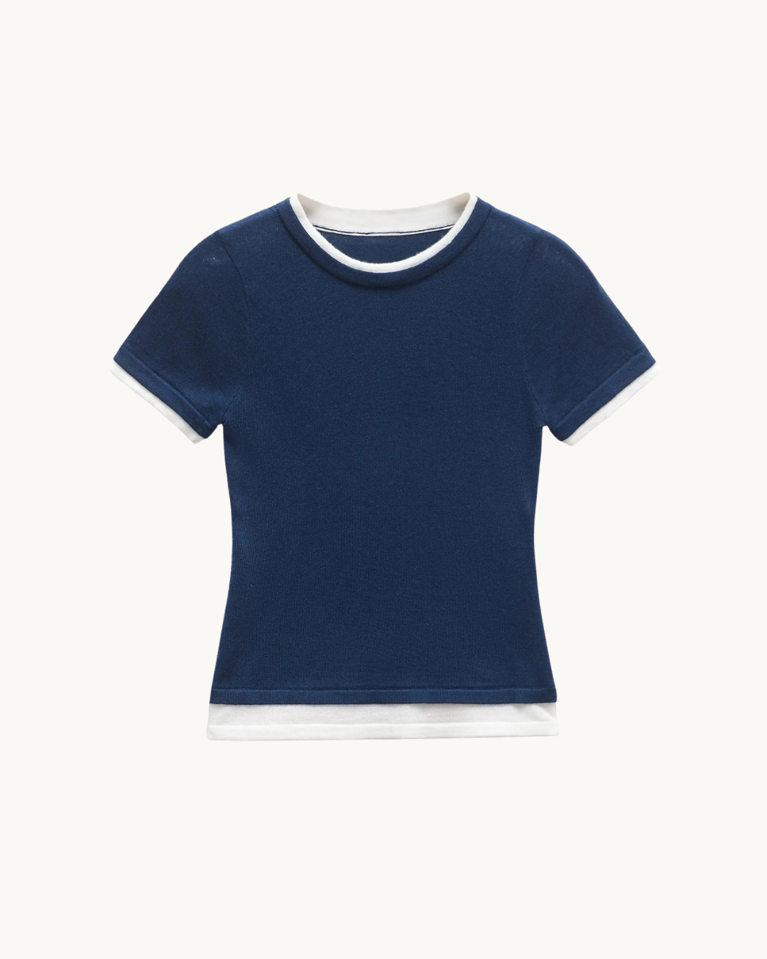 CASUAL GELAAGDE T-SHIRT