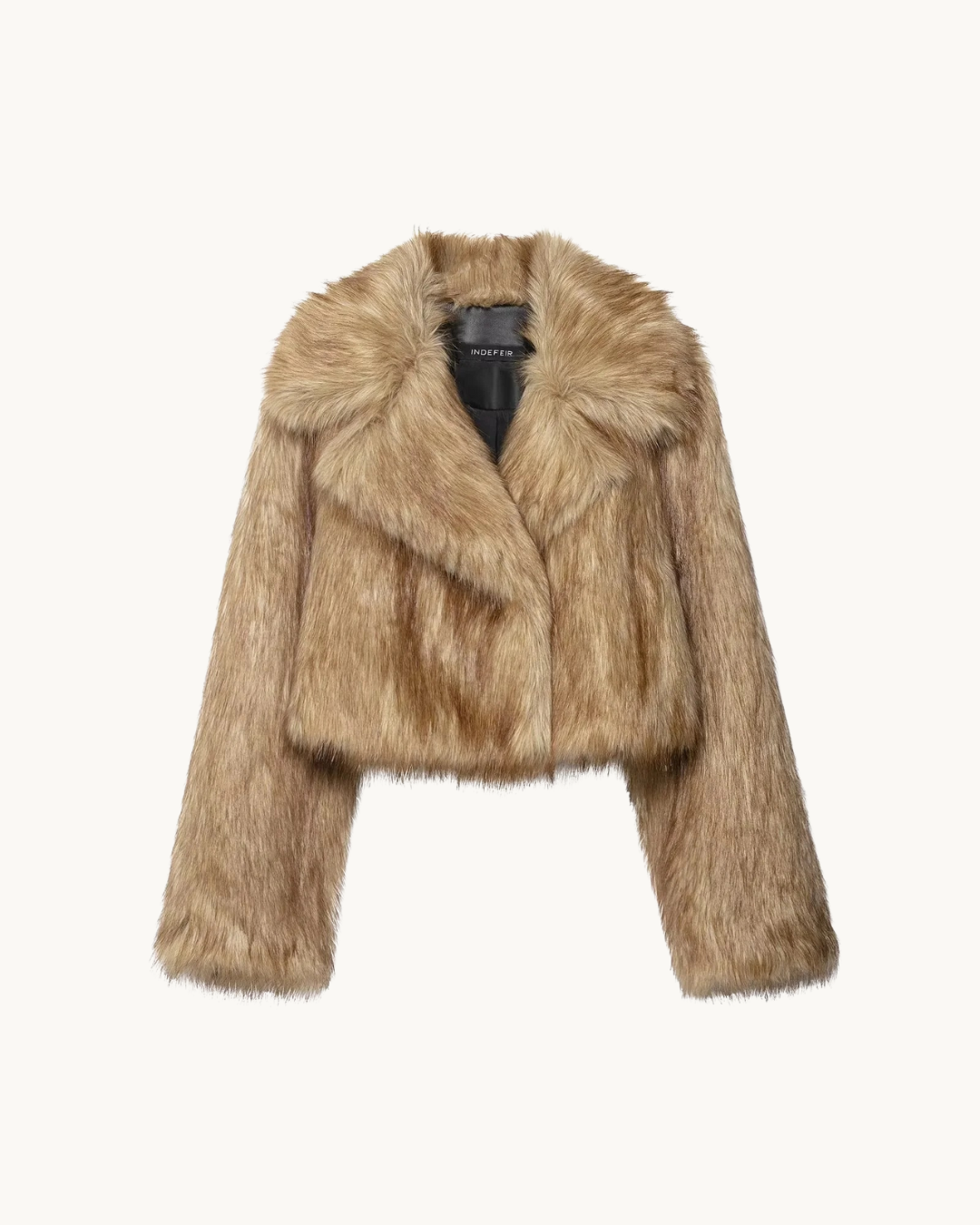 ELEGANTE KORTE BONT JAS - CAMEL