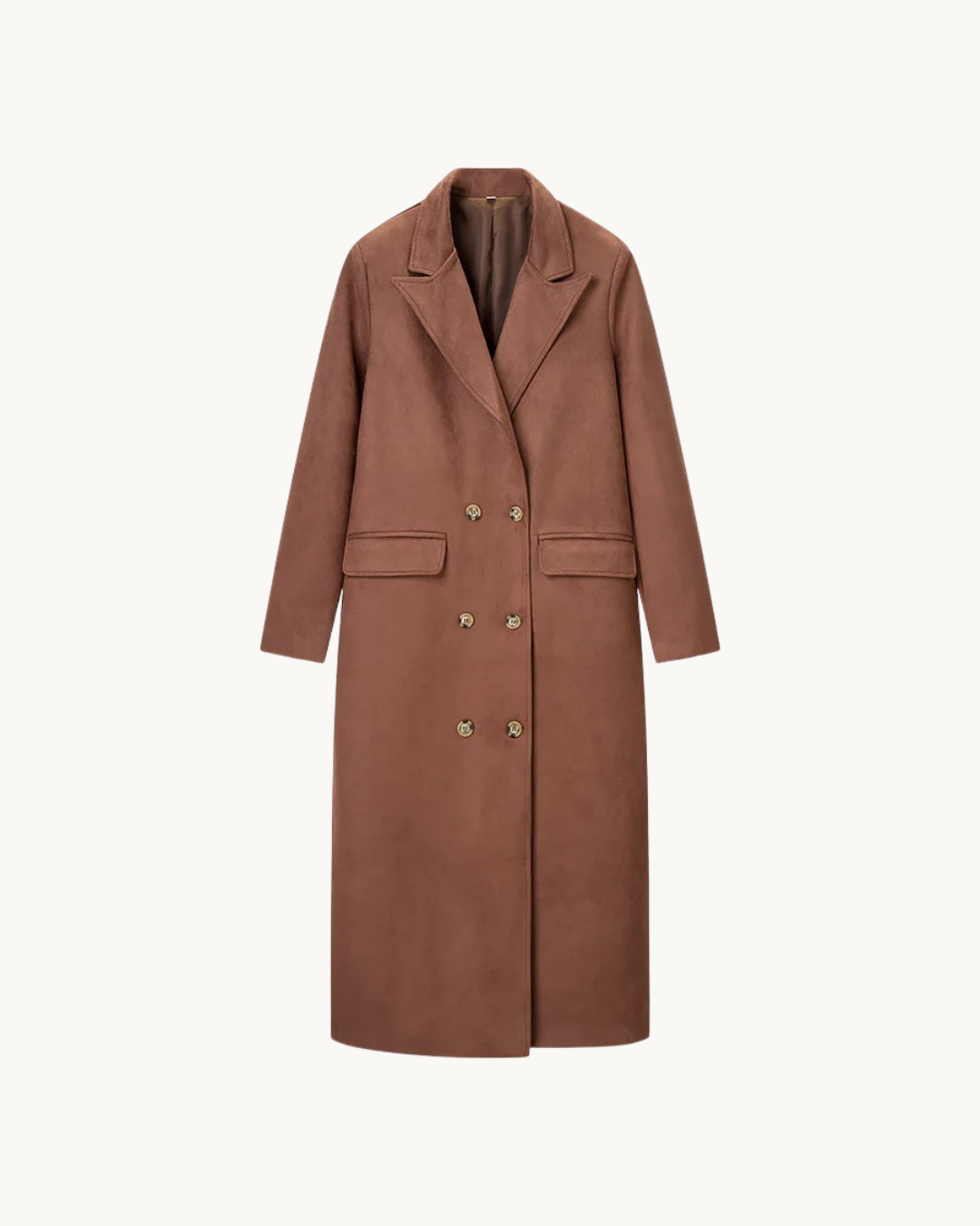 KLASSIEKE SUEDE TRENCHCOAT