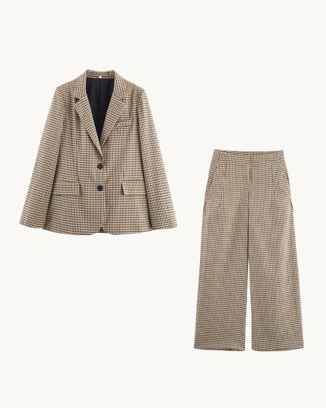 CHIQUE GERUITE BLAZER SET - BEIGE