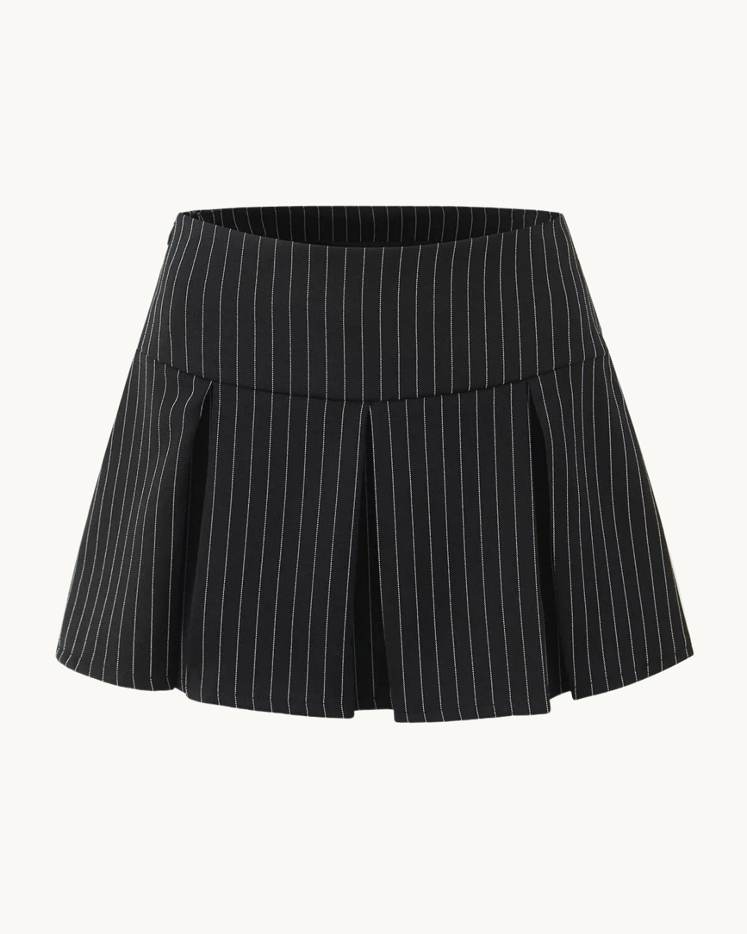 CHIQUE GESTREEPTE ROK - ZWART
