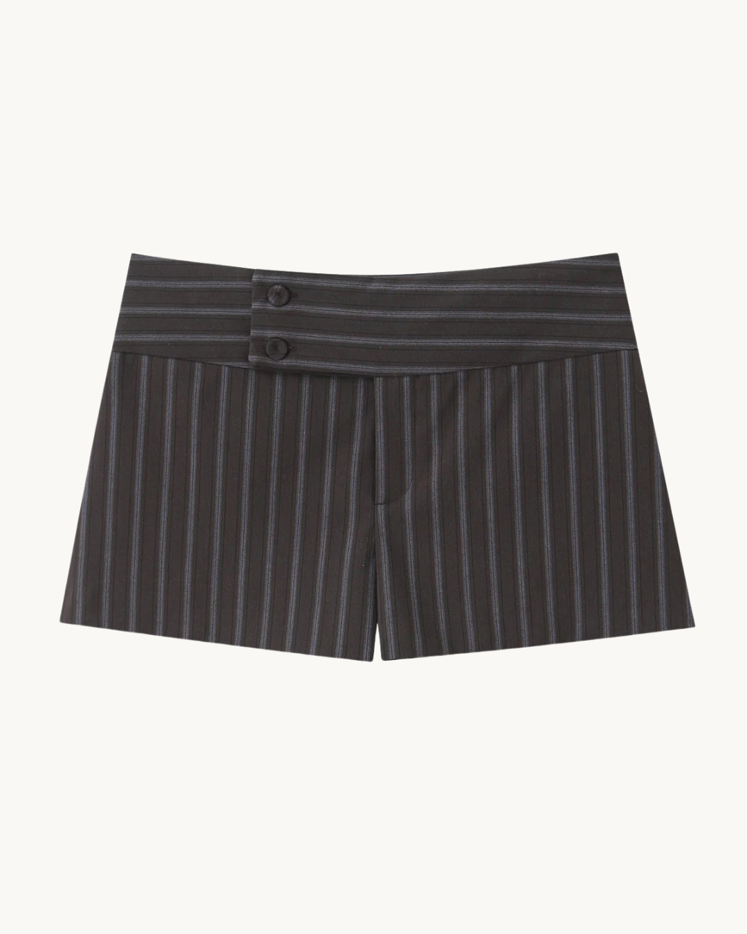 CHIQUE GESTREEPTE SHORT - DONKERGRIJS