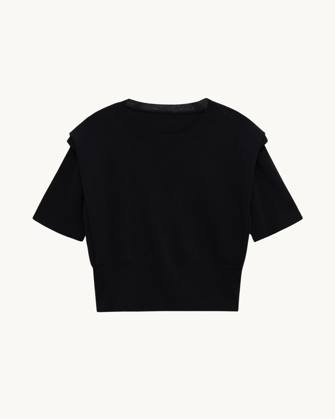 COMFY GEBREIDE T-SHIRT MET ZAKKEN