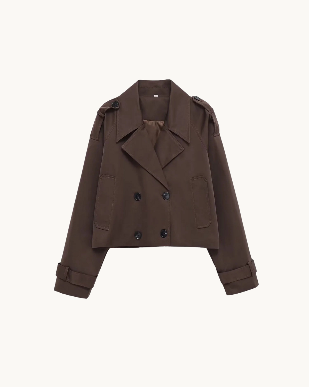 CROP TRENCHCOAT - BRUIN