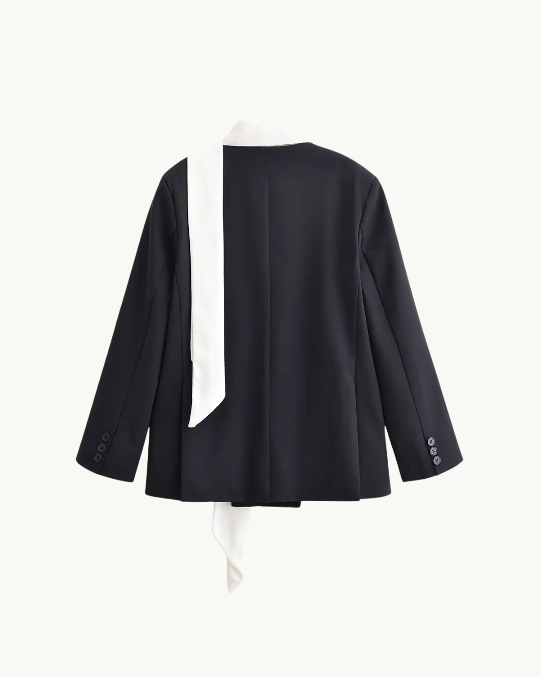 STIJLVOLLE BLAZER MET SJAALKRAAG - ZWART