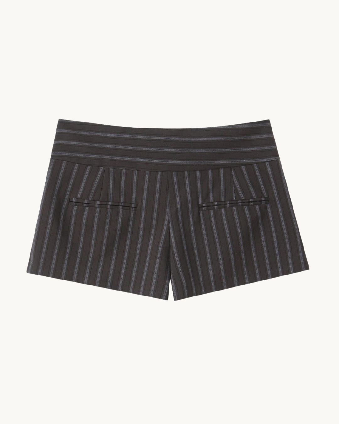 CHIQUE GESTREEPTE SHORT - DONKERGRIJS