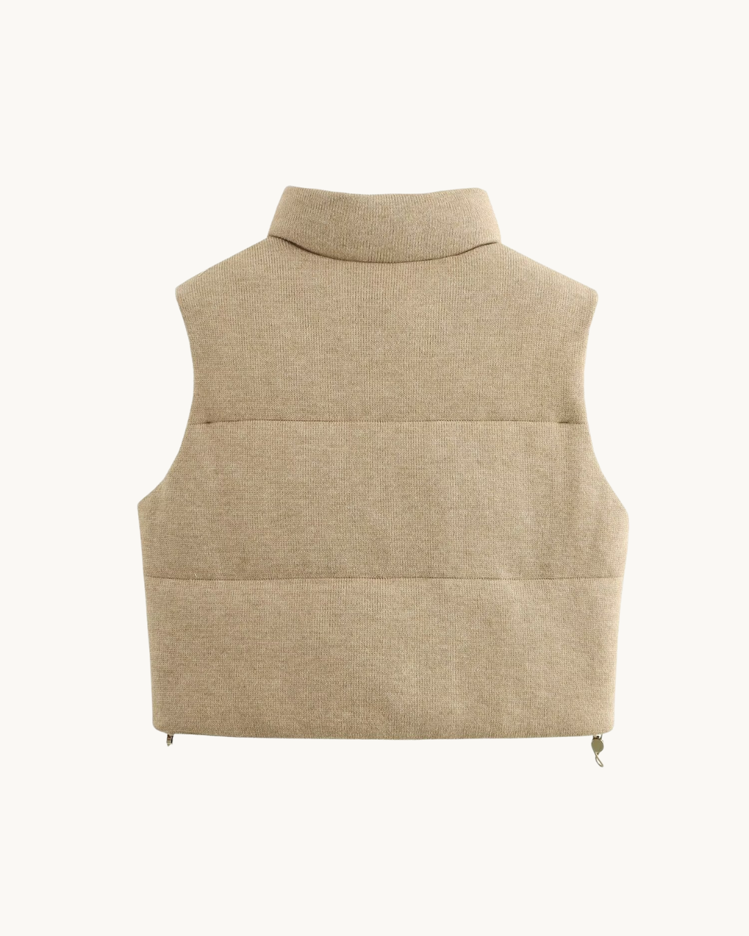 COMFY GEBREIDE BODYWARMER - KAKI