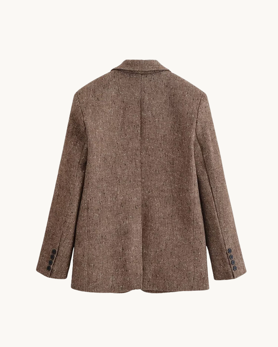 KLASSIEKE TWEED BLAZER - BRUIN