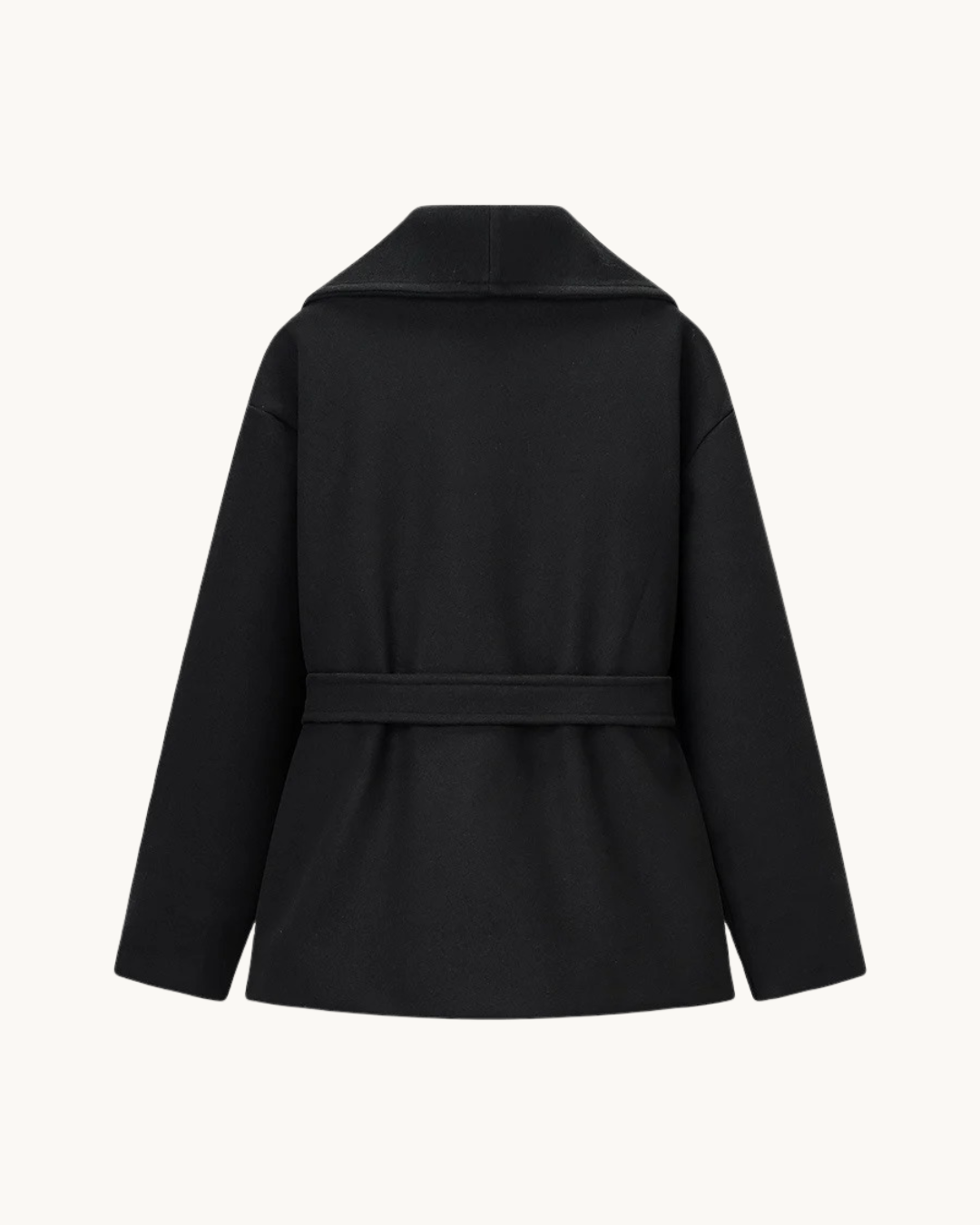 OVERSIZED WRAP TRENCH - ZWART