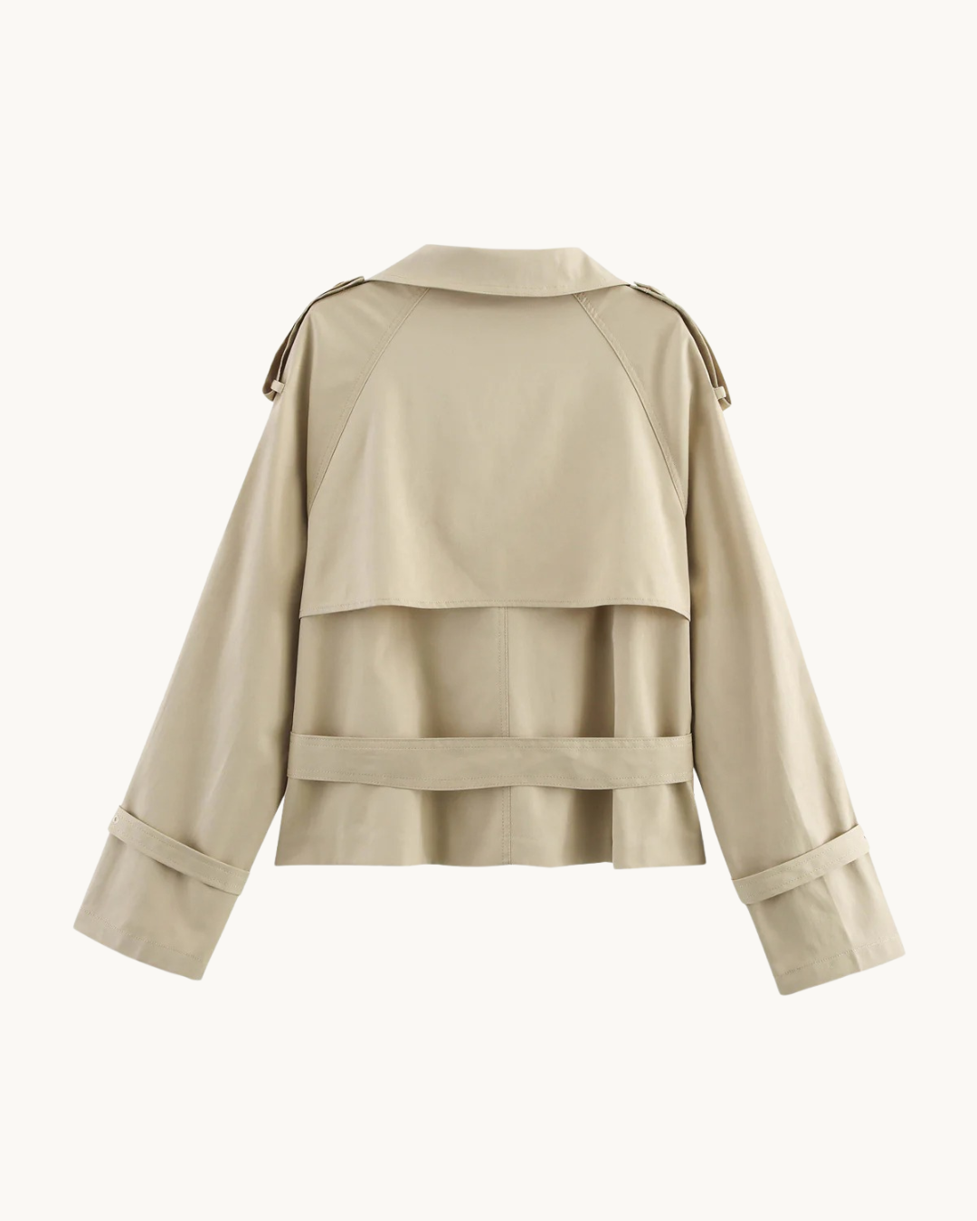 CHIQUE KORTE TRENCH - BEIGE