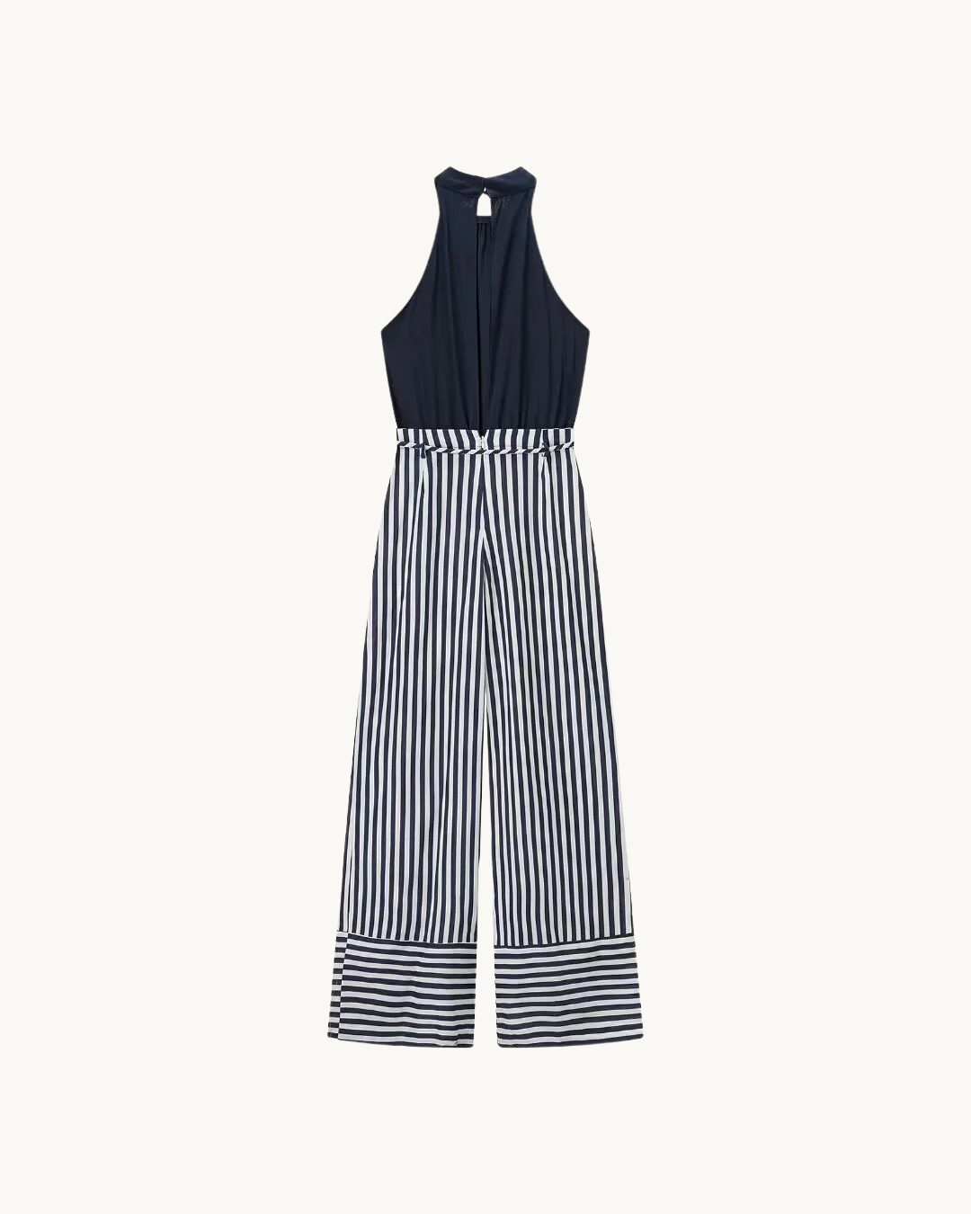 CHIQUE GESTREEPTE JUMPSUIT - NAVY