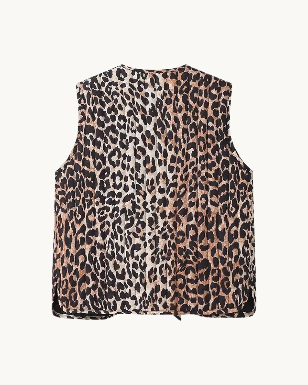 CHIQUE GILET MET STRIKKEN - LUIPAARD