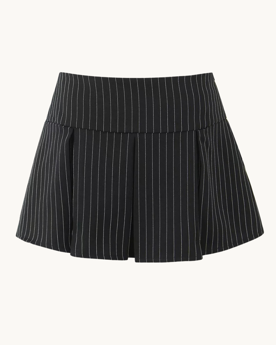 CHIQUE GESTREEPTE ROK - ZWART