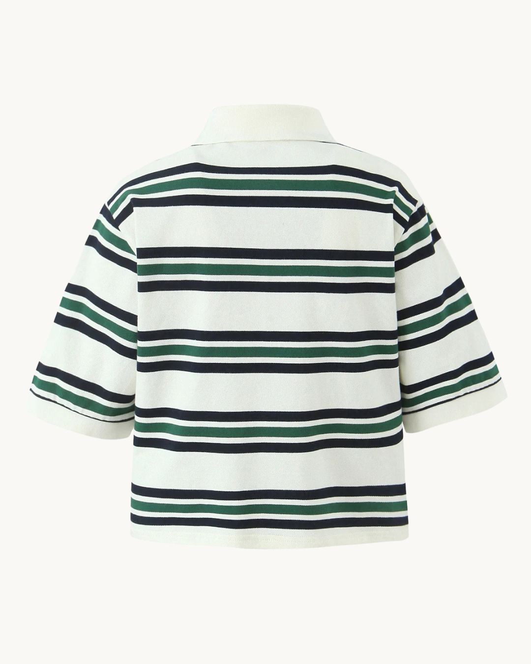 RETRO GESTREEPTE CROP POLO SHIRT