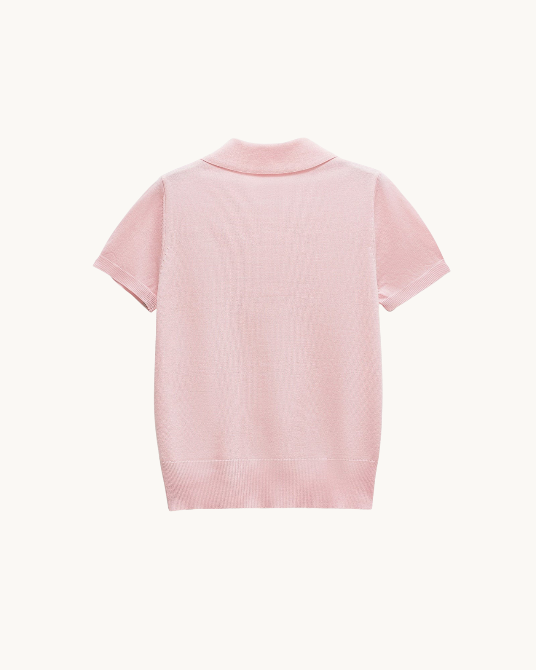 CASUAL GEBREIDE POLO TOP