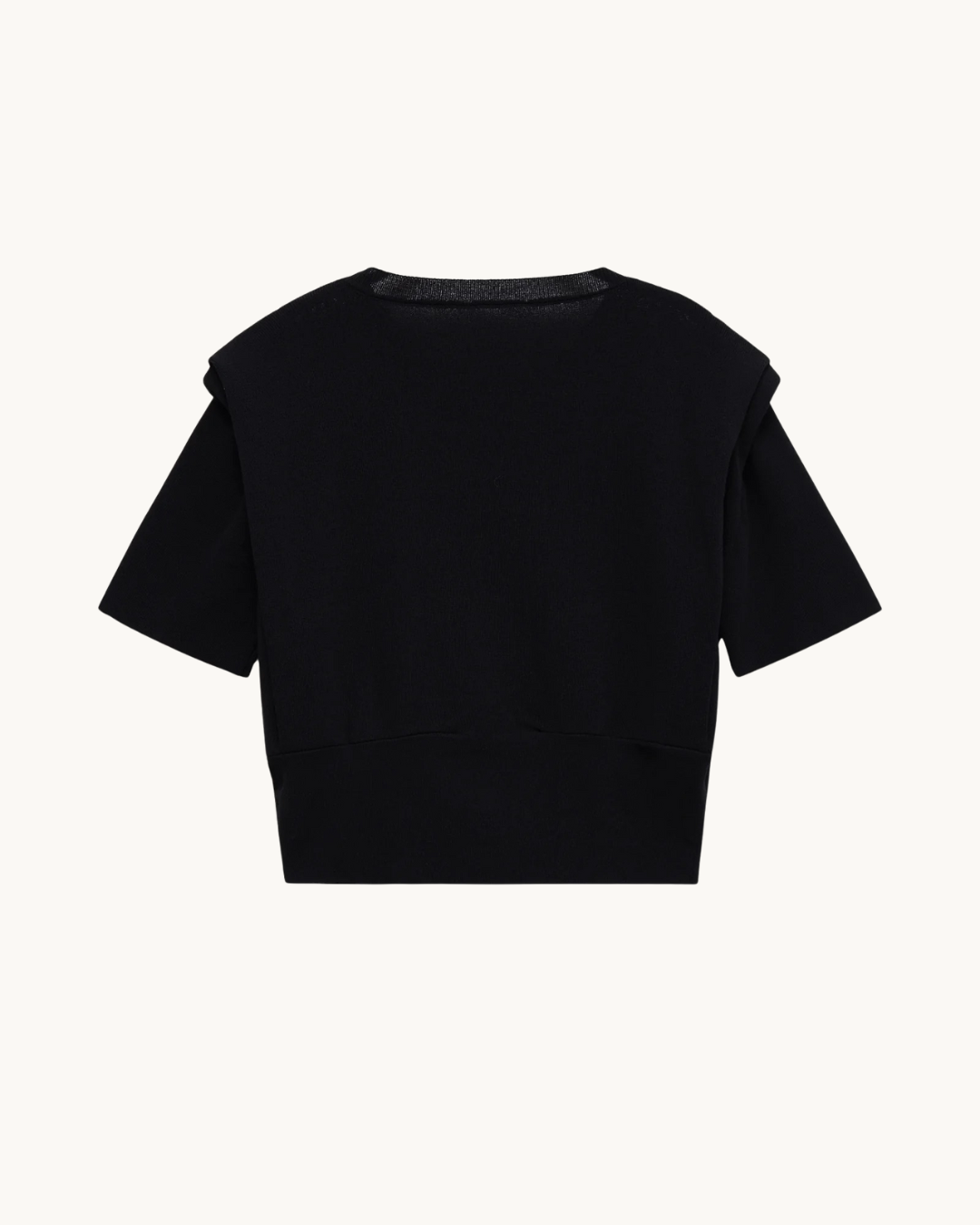 COMFY GEBREIDE T-SHIRT MET ZAKKEN