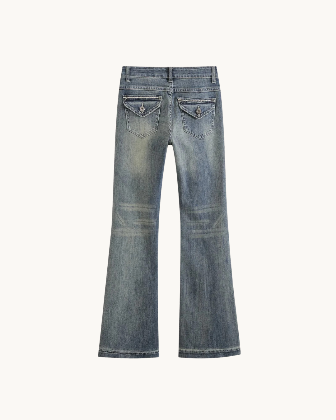 RETRO FLARED JEANS - LICHTBLAUW