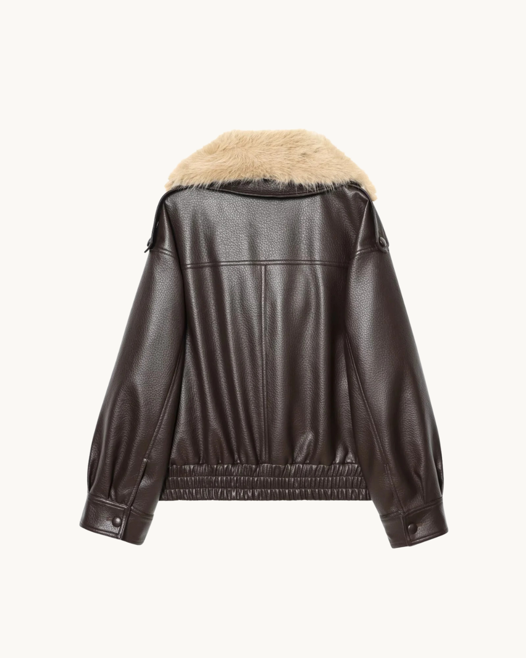 LUXE AVIATOR JACKET MET BONTKRAAG