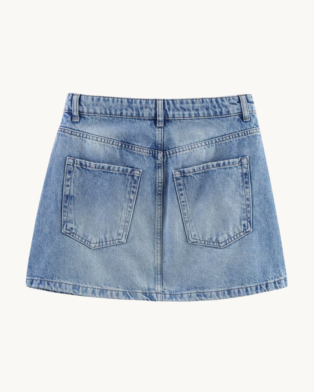 CASUAL DENIM ROK - BLAUW