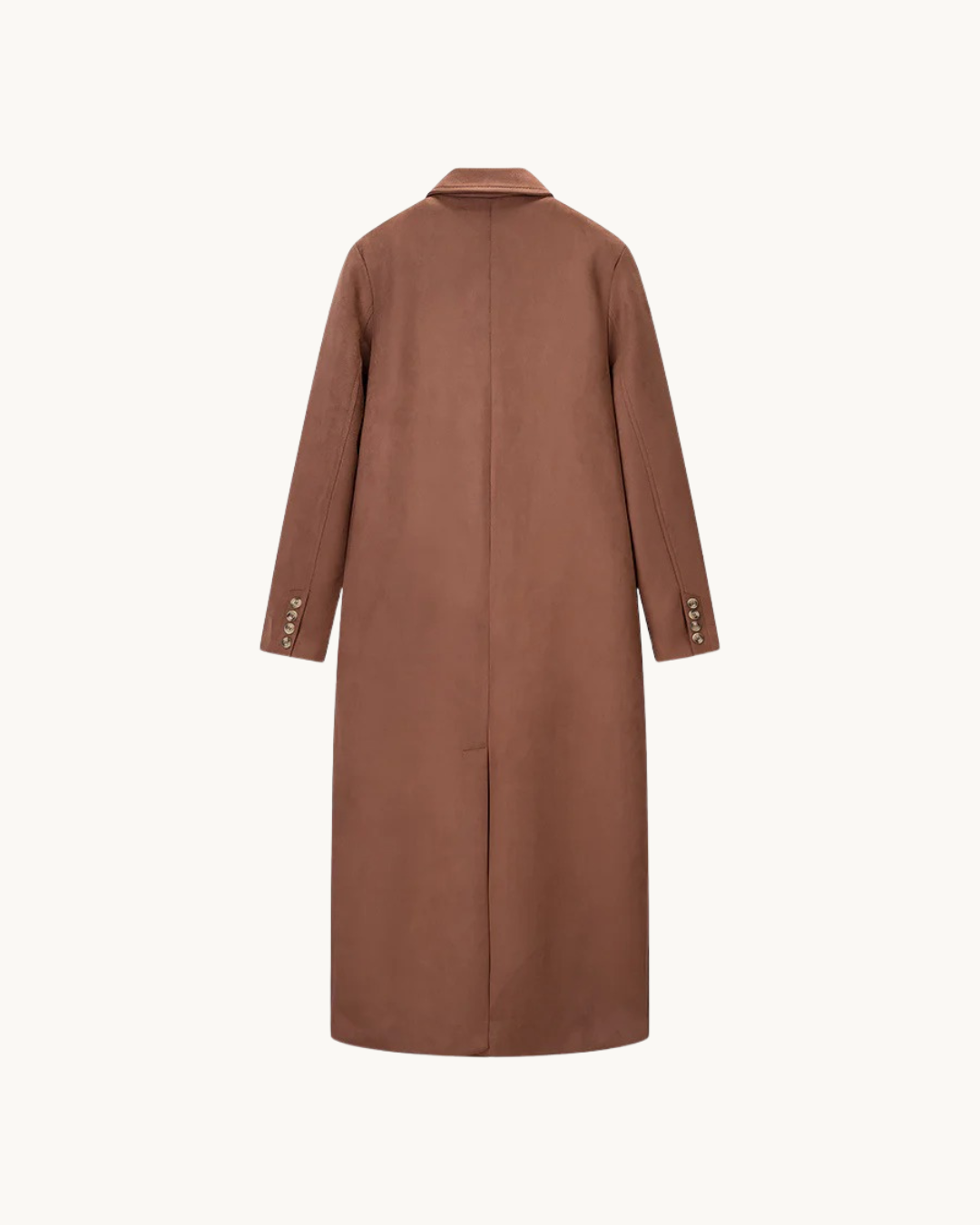 KLASSIEKE SUEDE TRENCHCOAT