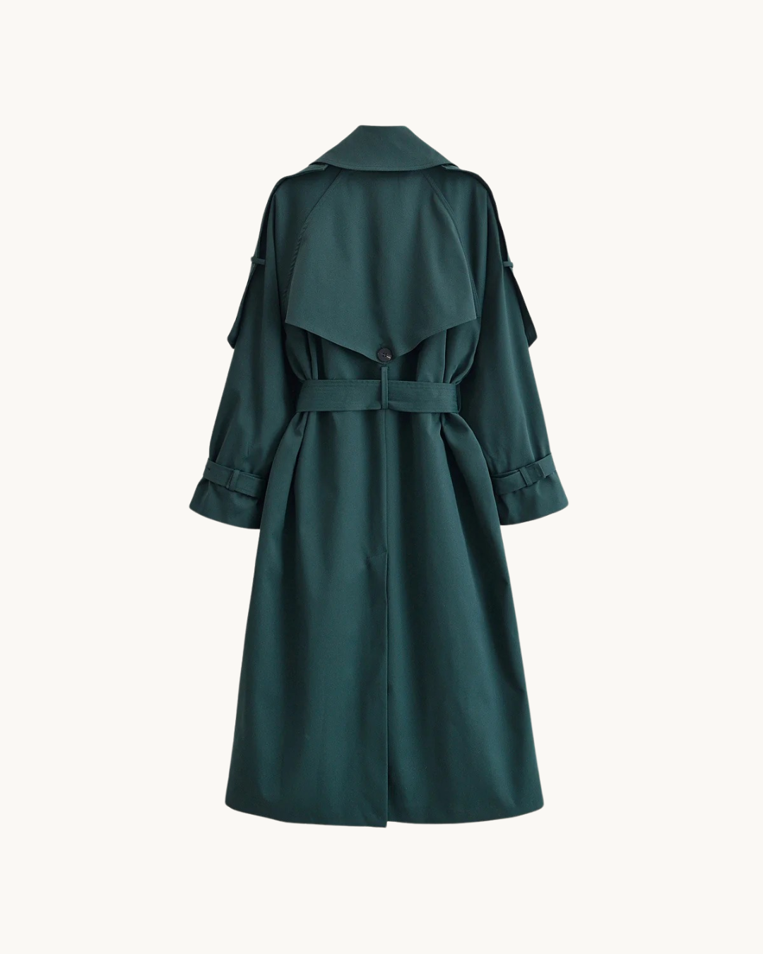 CASUAL TRENCHCOAT - DONKERGROEN