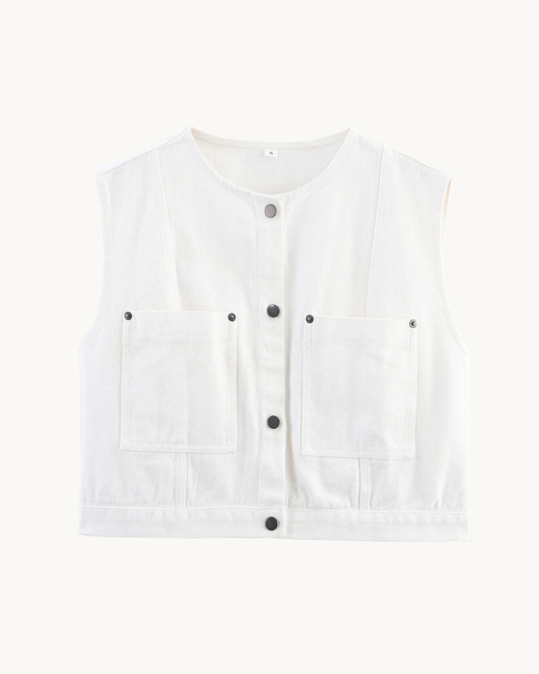 VINTAGE DENIM GILET MET ZAKKEN