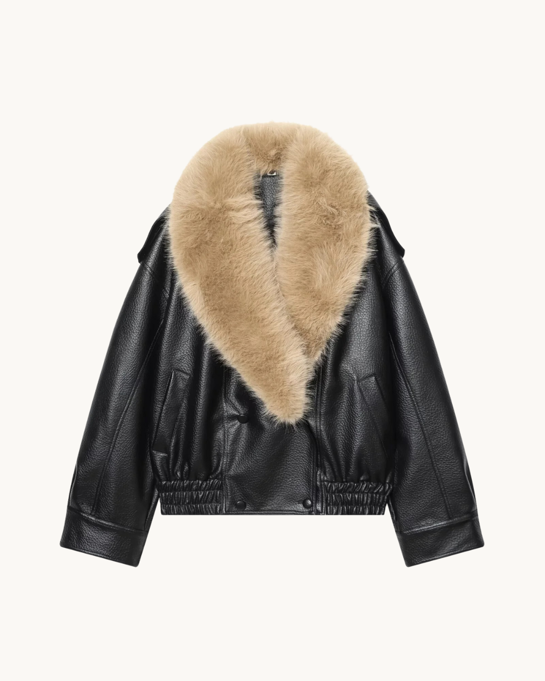 LUXE AVIATOR JACKET MET BONTKRAAG