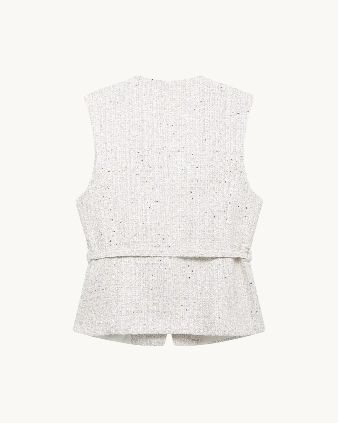 CHIQUE TWEED GILET MET RIEM