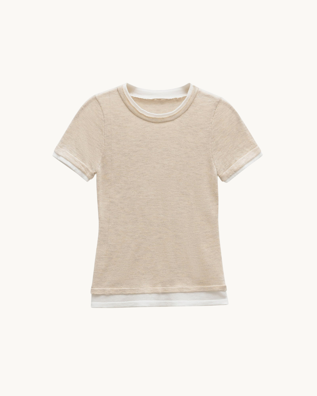 CASUAL GELAAGDE T-SHIRT