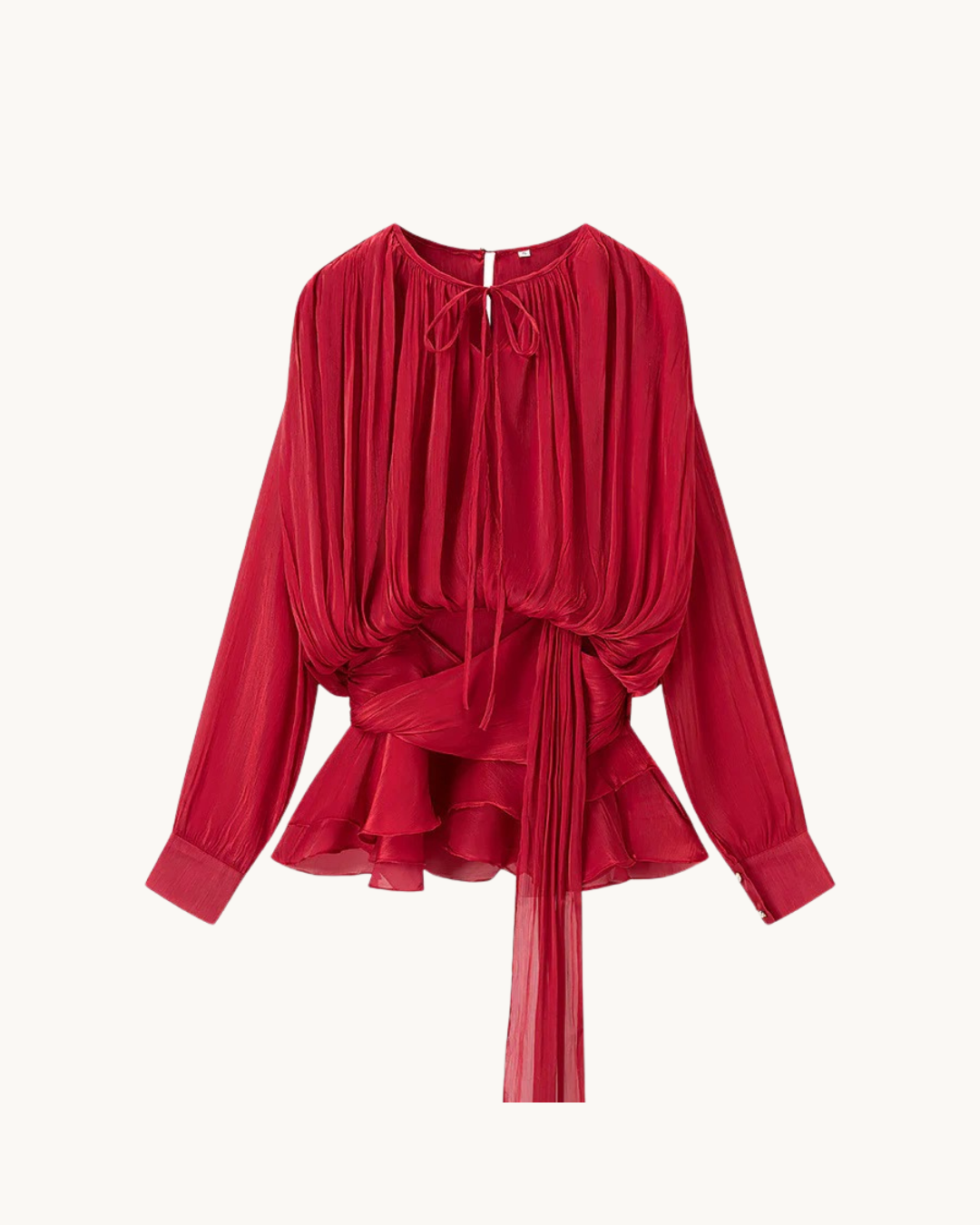 ELEGANTE JURK MET STRIK EN RIEM