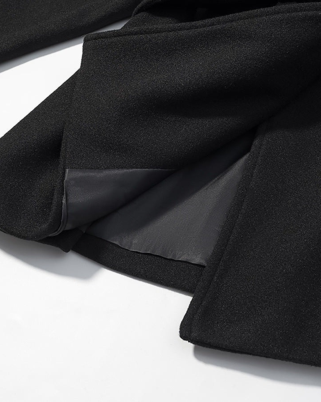 OVERSIZED WRAP TRENCH - ZWART