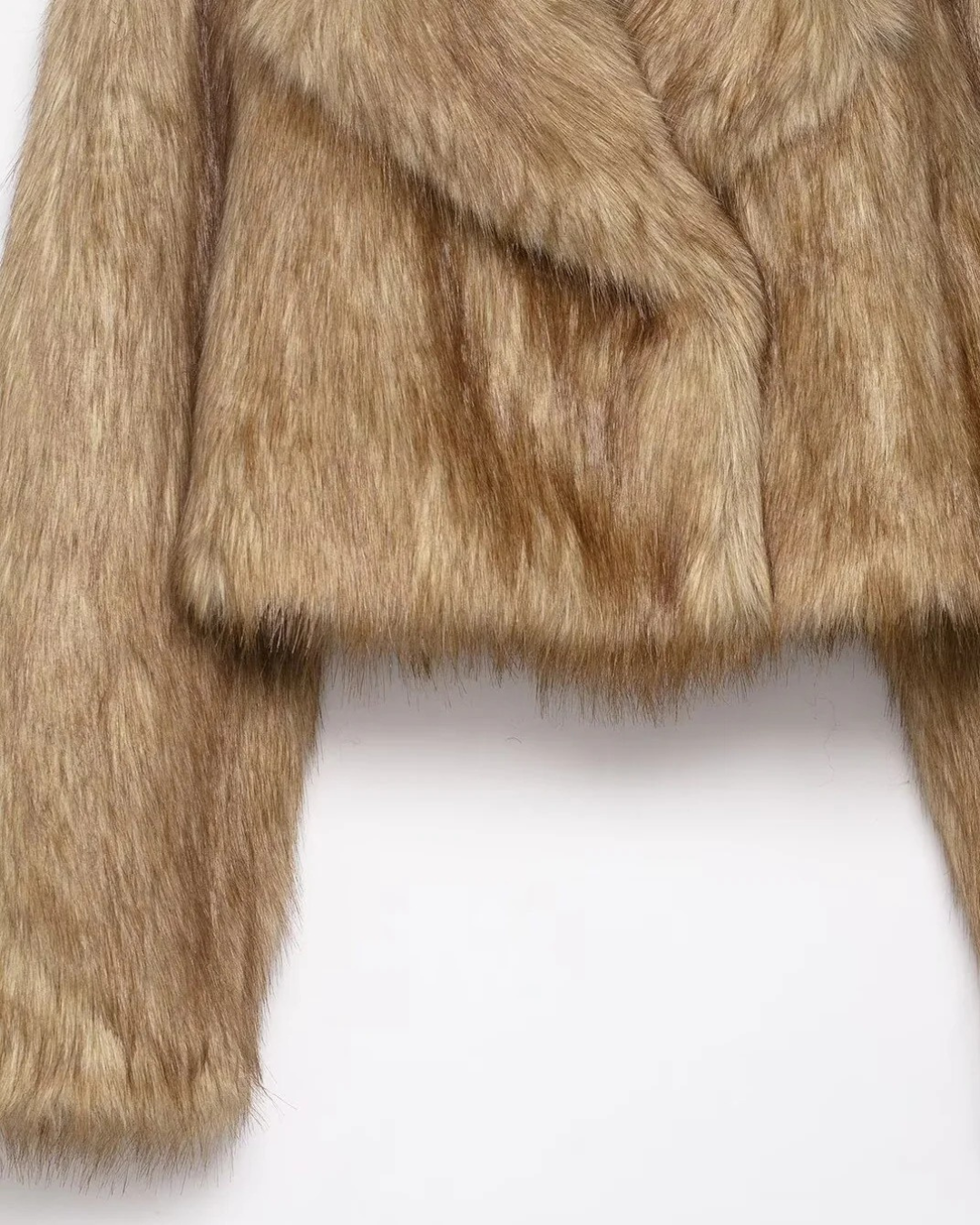 ELEGANTE KORTE BONT JAS - CAMEL