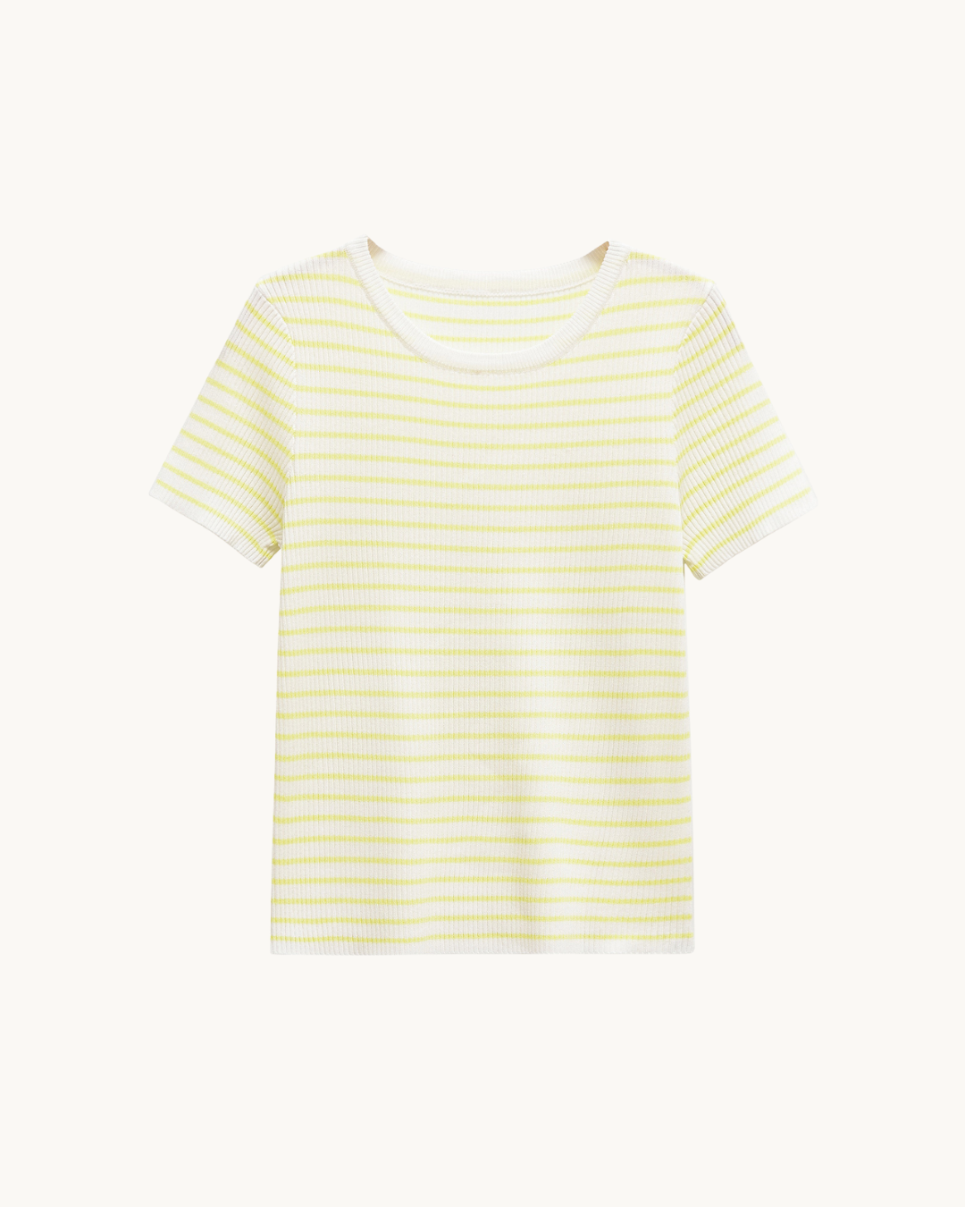 CASUAL GESTREEPTE GEBREIDE T-SHIRT