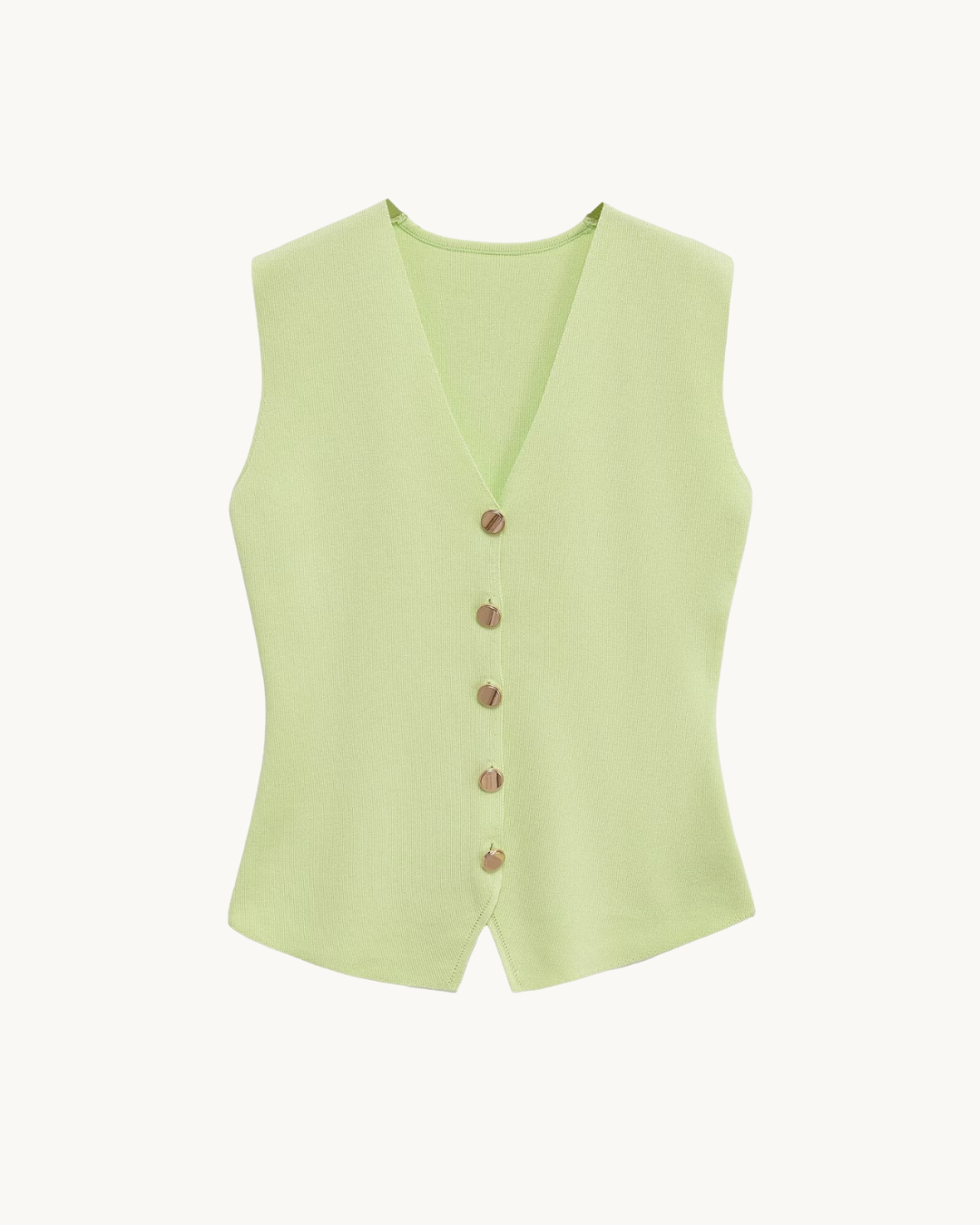 PREPPY GEBREIDE GILET MET KNOPEN