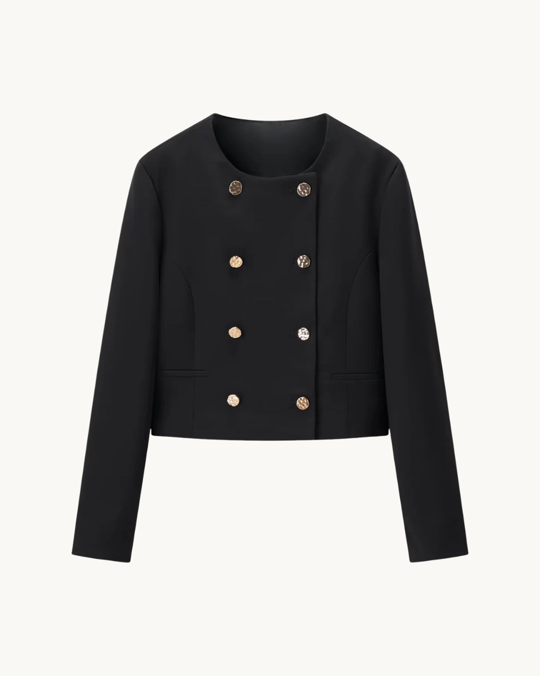 ELEGANTE KORTE BLAZER SET MET KETTING