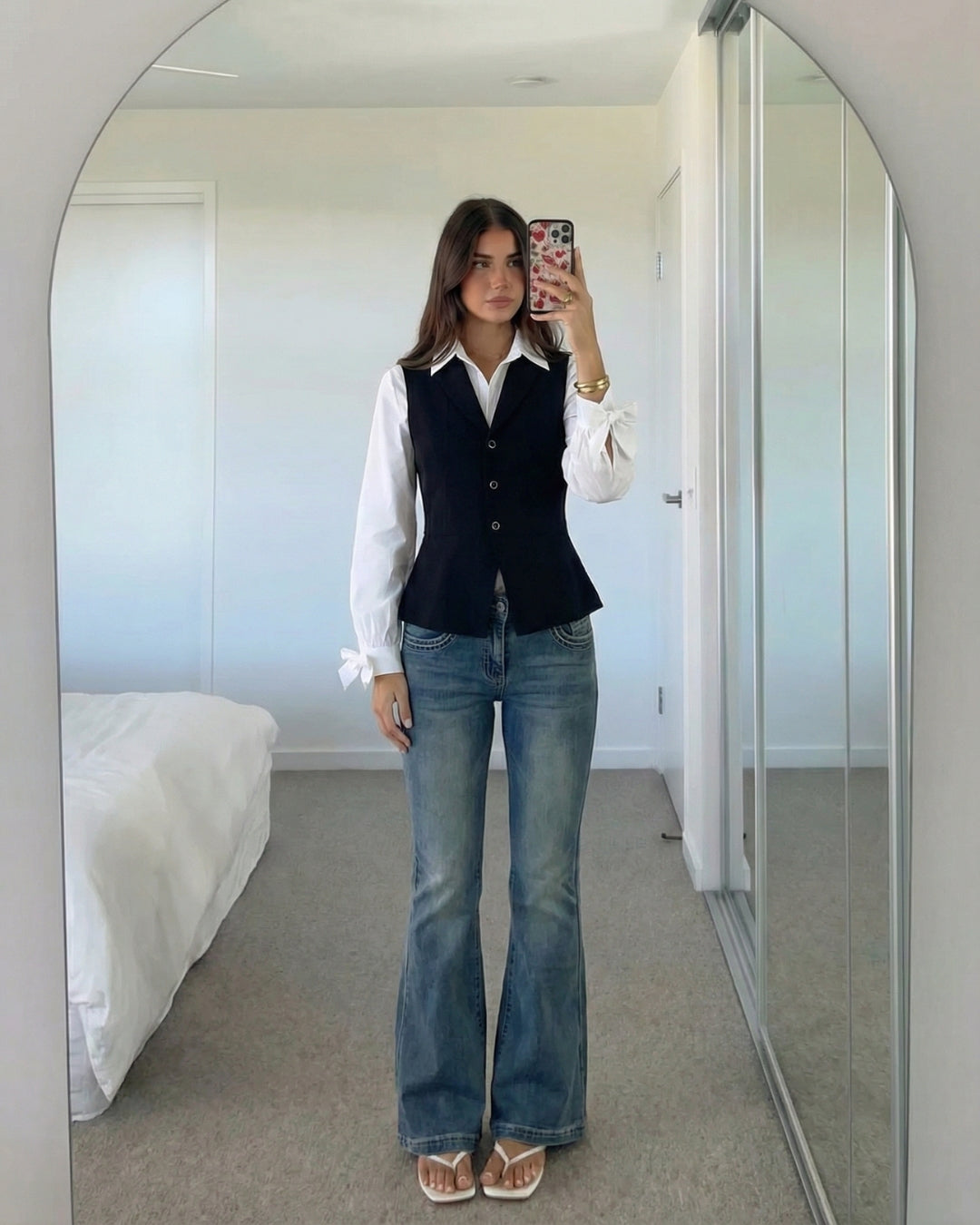 ELEGANTE GILET MET KNOPEN