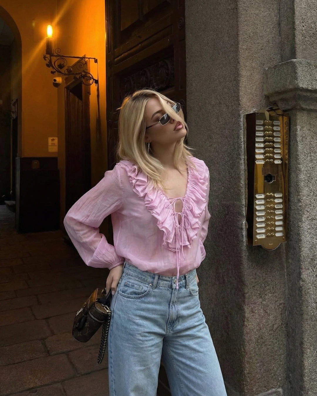 ELEGANTE RUCHE BLOUSE