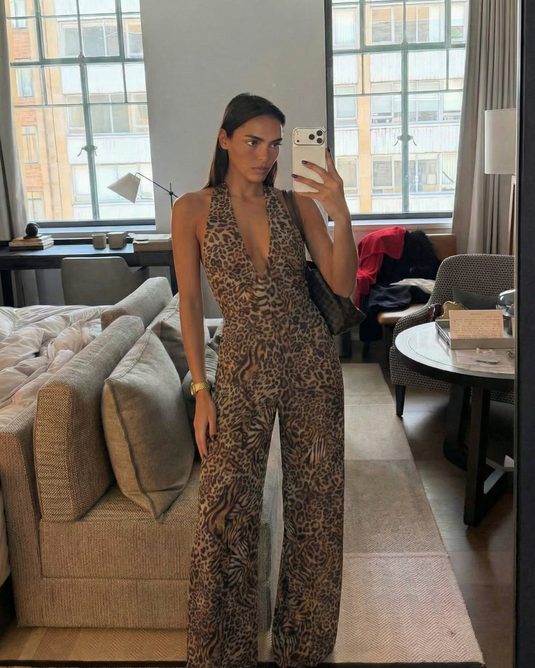 LUXE HALTERNECK JUMPSUIT - LUIPAARD
