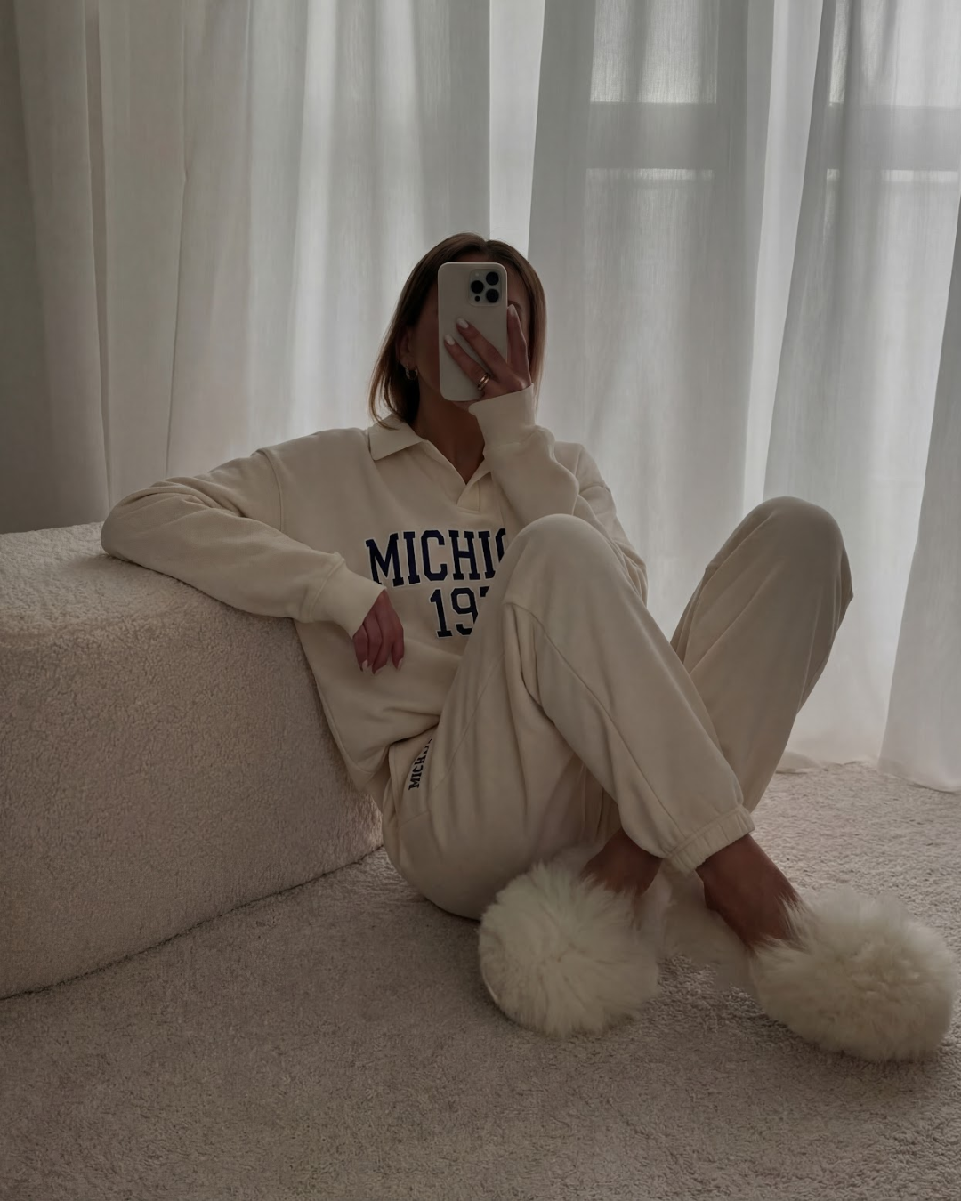 CASUAL SWEATER SET MET PRINT