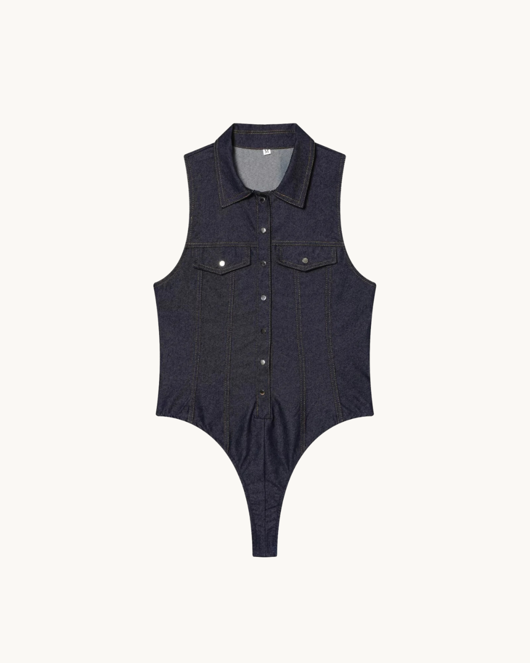 VINTAGE DENIM BODY MET ZAKKEN - NAVY