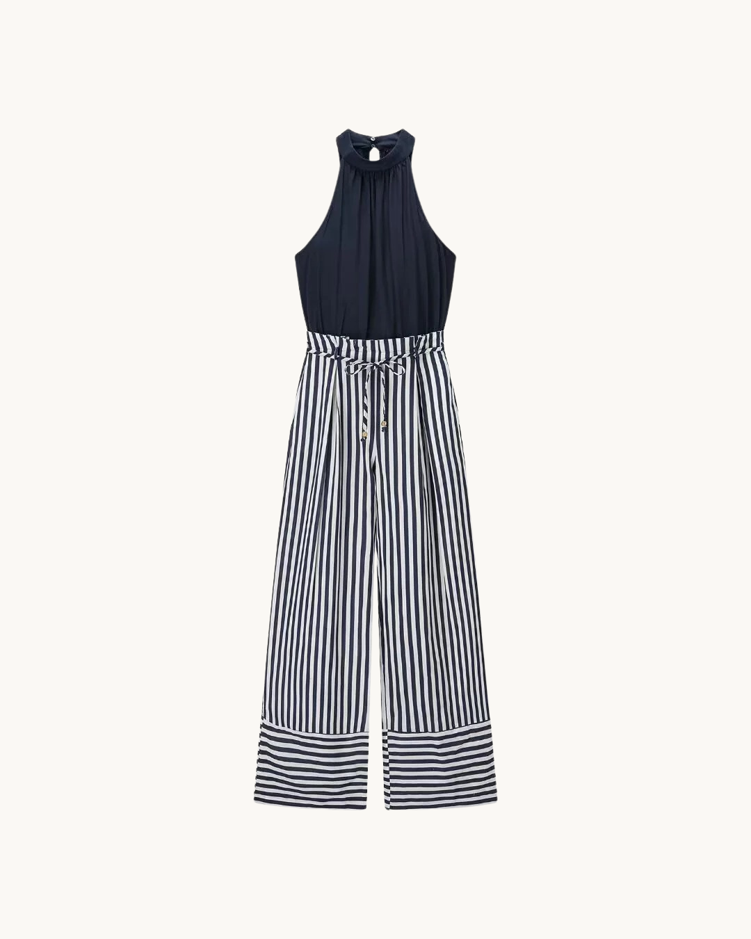 CHIQUE GESTREEPTE JUMPSUIT - NAVY