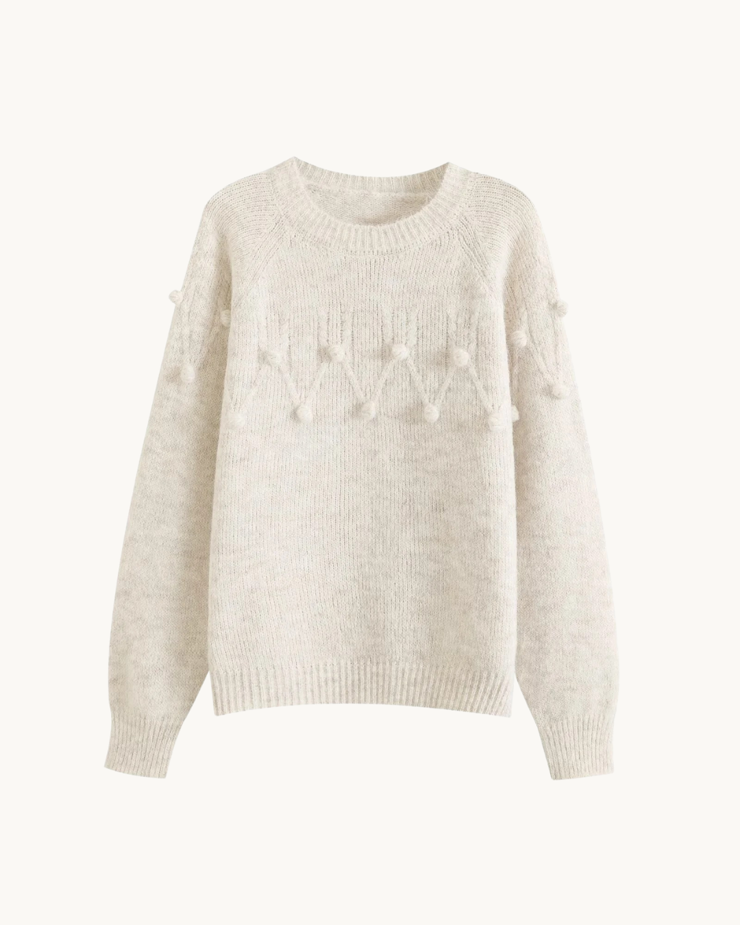 ELEGANTE SWEATER MET POMPONS