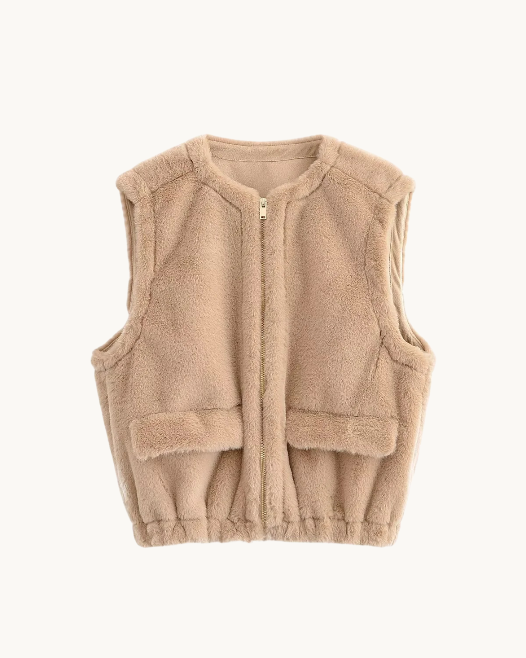 WARME TEDDY BODYWARMER - BEIGE