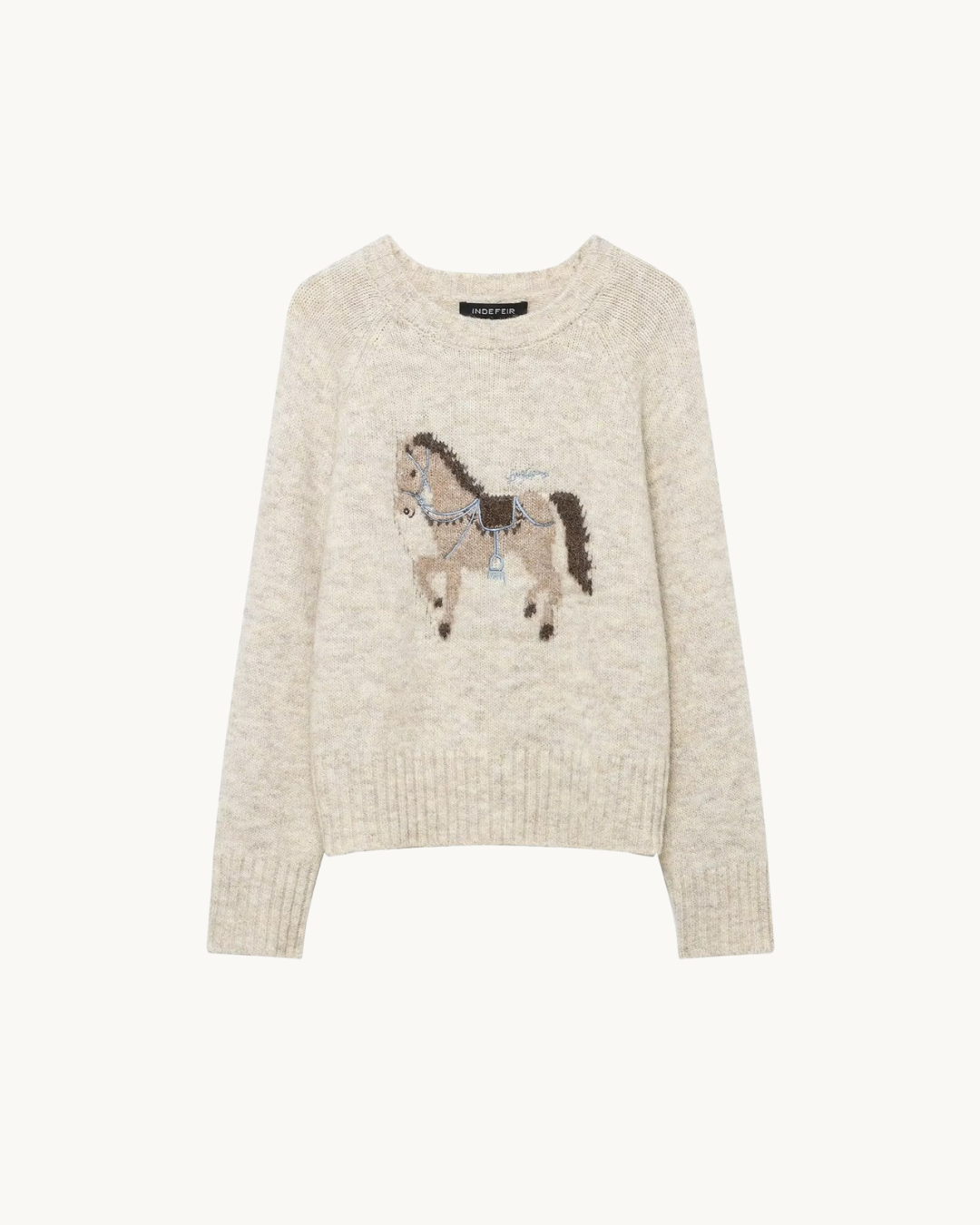 GEBREIDE PRINT SWEATER